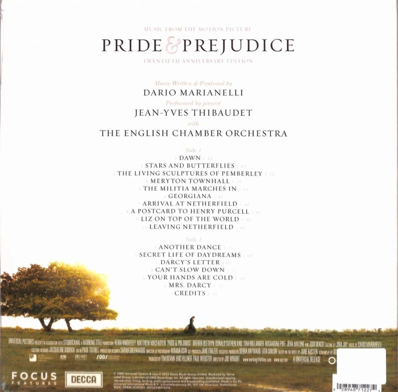 Pride & Prejudice (Music From The Motion Picture) (20th Anniversary Edition Alternate Cover)