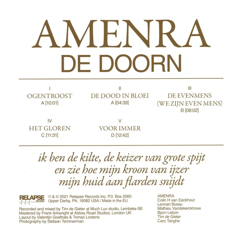De Doorn (Metallic Gold Vinyl)