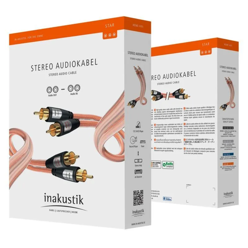 Inakustik Star Audio Cable RCA 0.75 m (00304107)