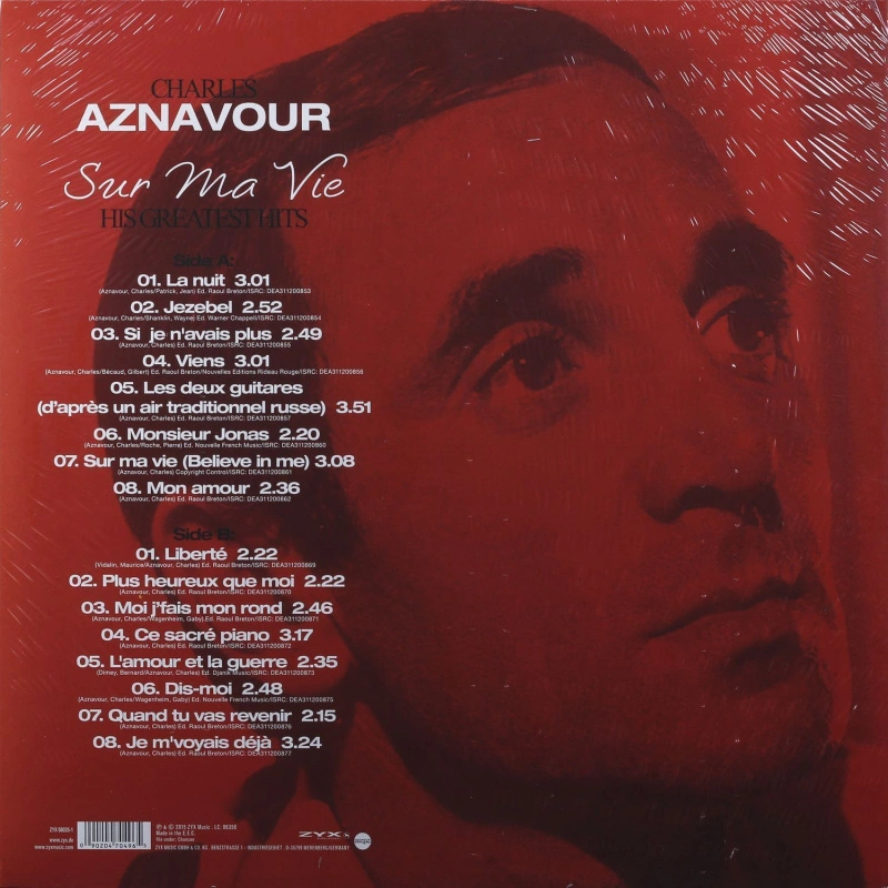 His Greatest Hits: Sur Ma Vie