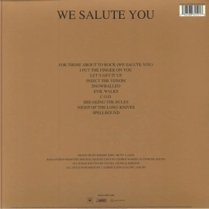  For Those About To Rock (50th Anniversary Special Edition Gold Vinyl) 