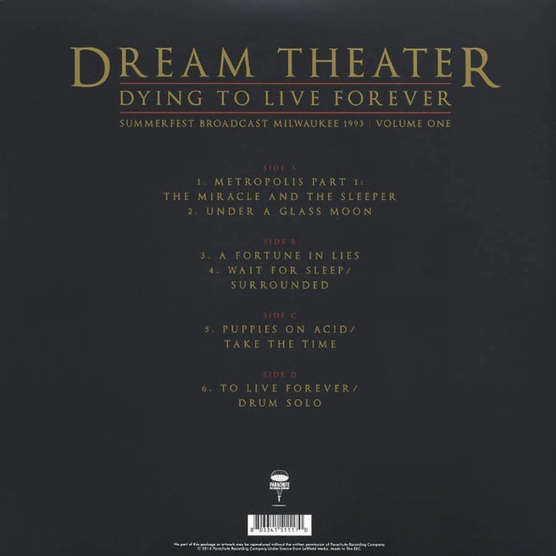 Dying To Live Forever: Summerfest Broadcast Milwaukee 1993 | Volume Two