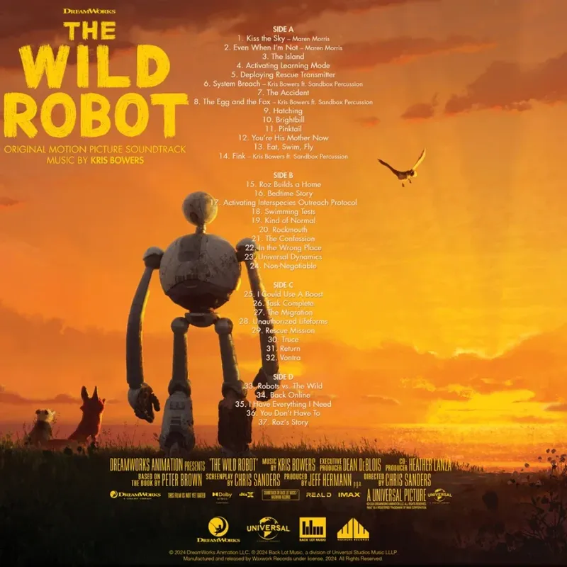 The Wild Robot (Original Motion Picture Soundtrack) (Hand-Poured Roz Blue & Purple Swirl Vinyl)
