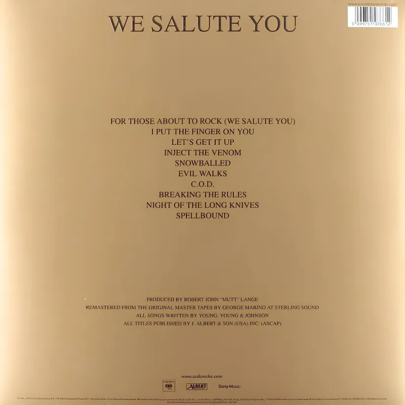 For Those About To Rock (We Salute You)