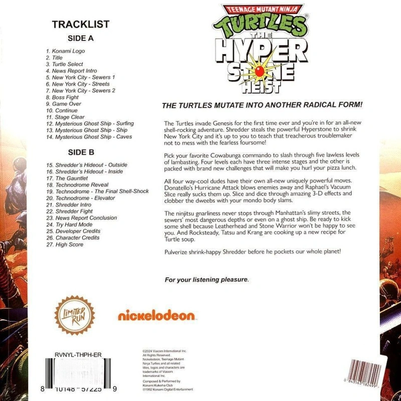 Teenage Mutant Ninja Turtles: The Hyperstone Heist (Brown, Yellow, Red & White Splatter Vinyl)