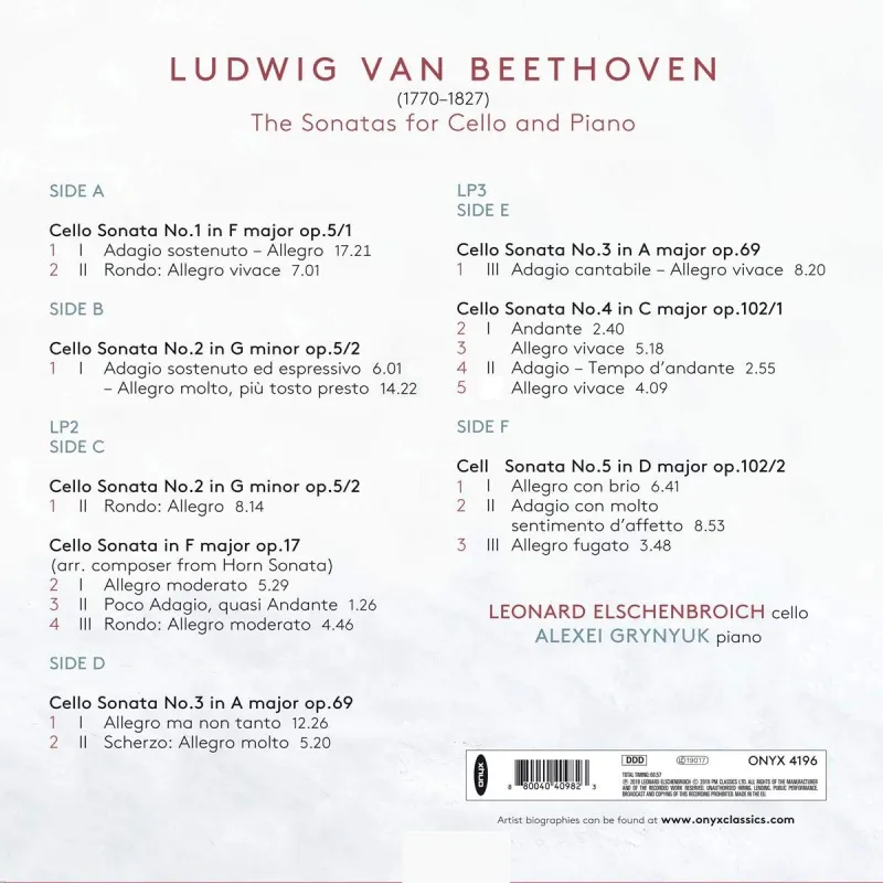 Leonard Elschenbroich, Alexei Grynyuk – Sonatas For Cello And Piano
