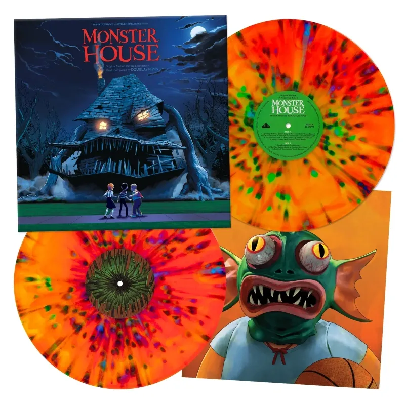 Monster House (Original Motion Picture Soundtrack) (Dynamite Demolition Fire Orange & Yellow Swirl with Monster House Blue Splatter Vinyl)