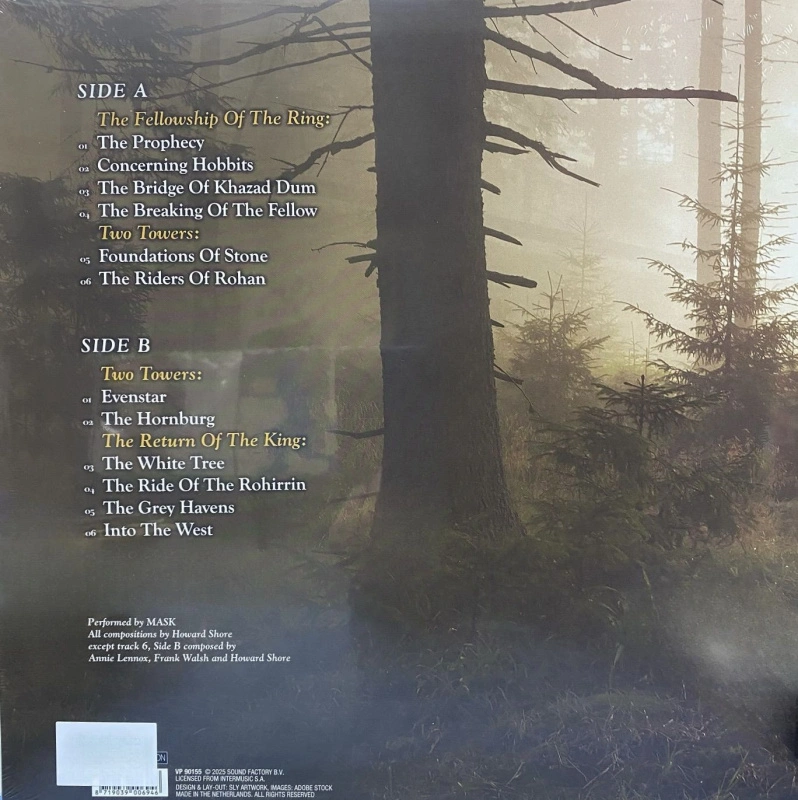 Music From The Lord Of The Rings: Themes (White Clear Vinyl)