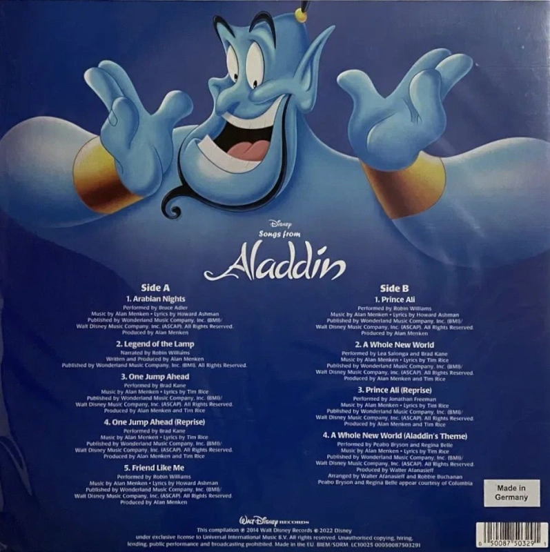 Songs From Aladdin (30th Anniversary Ocean Blue Vinyl)