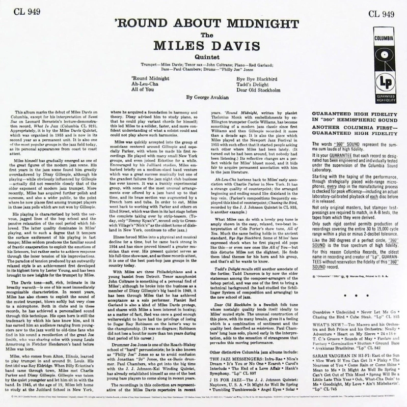 'Round About Midnight (Mono) (Audiophile Edition)