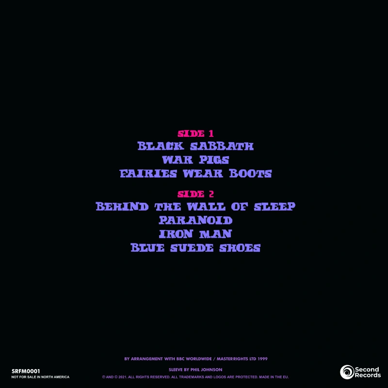 Paranoia (BBC Sunday Show: Broadcasting House London, 26th April 1970) (Purple Vinyl)