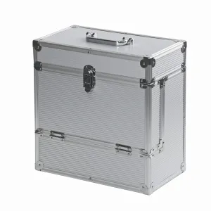 Retro Musique Alumin LP Vinyl StorageCase Silver