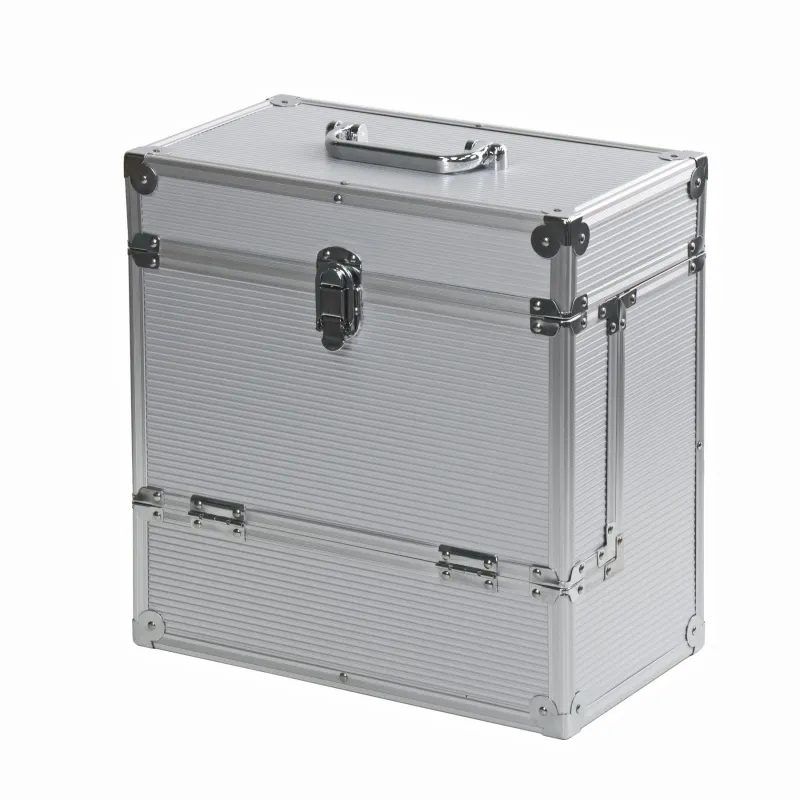 Retro Musique Alumin LP Vinyl StorageCase Silver
