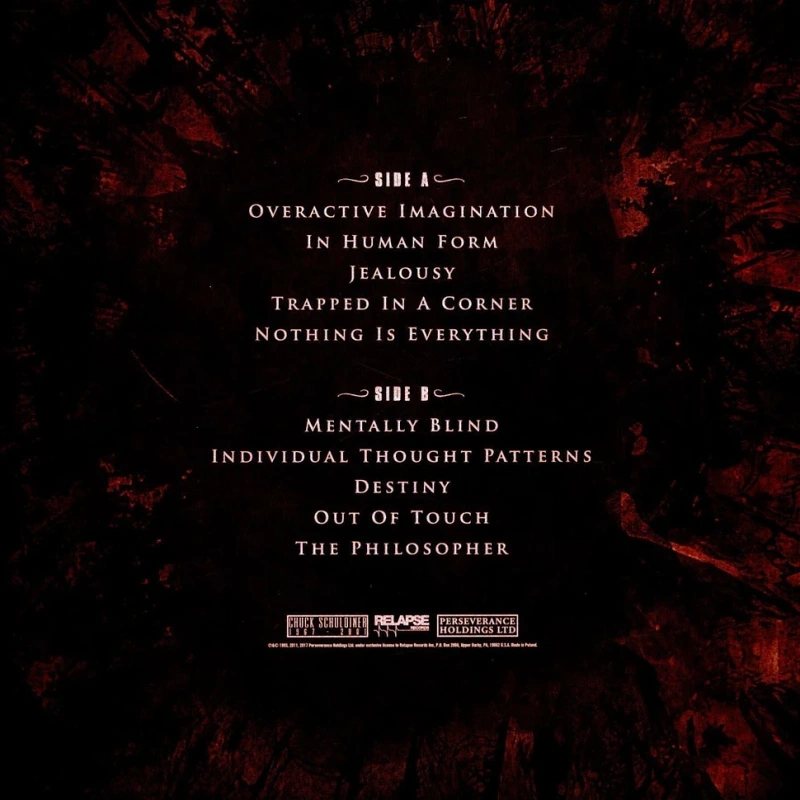 Individual Thought Patterns (Special Deluxe Edition Custom Tri-Color Merge Hot Pink, Bone White & Red with Black, Gold & Brown Splatter Vinyl)