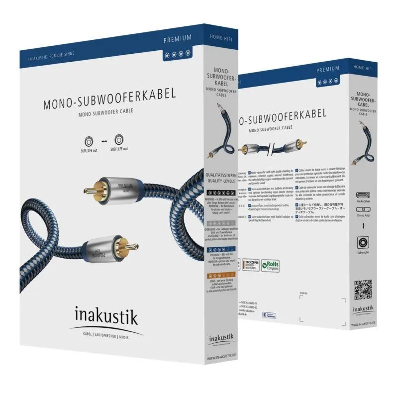 Inakustik Premium Mono Sub Cable 2.0 m (00408021)