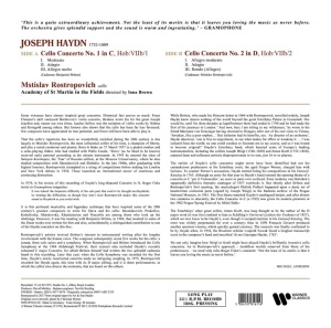 Academy Of St. Martin-in-the-Fields, Iona Brown – Haydn: Cello Concertos In D & C