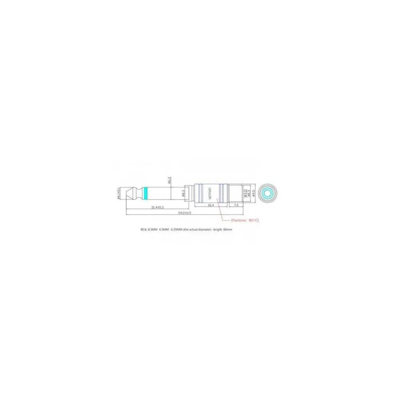 Переходник Vention jack 6.35 mm M/RCA F