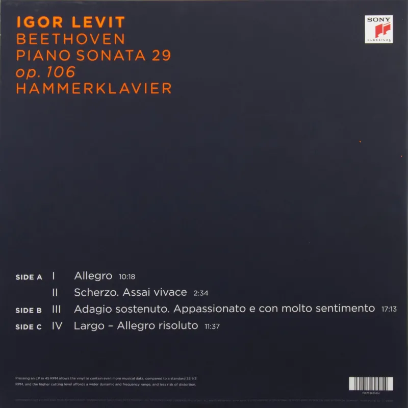 Beethoven: Piano Sonata No.29, Op.106 Hammerklavier
