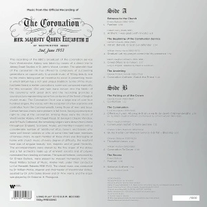 Music From The Official Recording Of The Coronation Service Of Her Majesty Queen Elizabeth II (At Westminster Abbey, 2nd June 1953) (Platinum Vinyl)