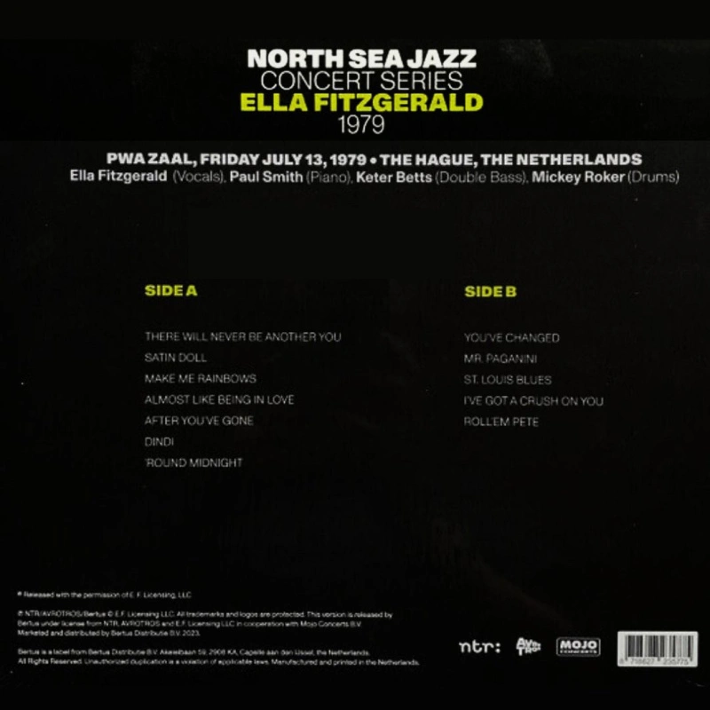 North Sea Jazz Concert Series: Ella Fitzgerald 1979 (White Vinyl)