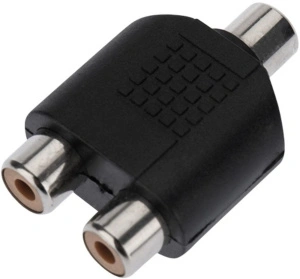 Переходник аудио (гнездо RCA - 2 гнезда RCA)