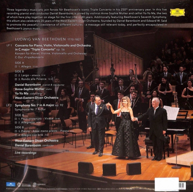 Anne-Sophie Mutter, Yo-Yo Ma, Daniel Barenboim, West-Eastern Divan Orchestra – Beethoven: Symphony No. 7, Triple Concerto