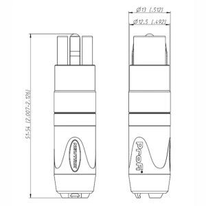 RCA Neutrik NF2C-B/2