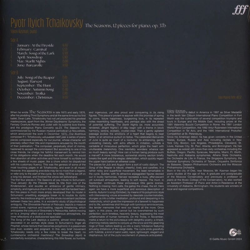 Yakov Kasman – Tchaikovsky: The Seasons.