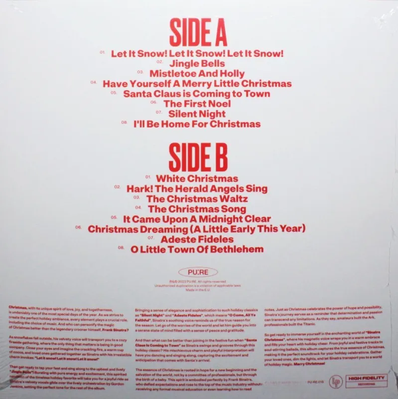 Christmas Sinatra (Crystal Clear Glitter Vinyl)