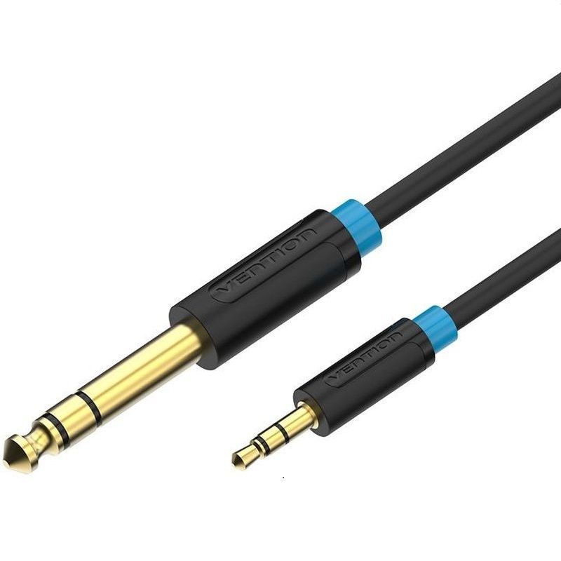 

Профессиональные кабели VENTION, Кабель Jack 6.3 F на Jack 3.5 F 2м