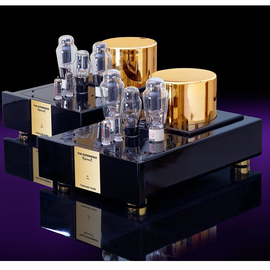 

Ламповые усилители мощности Trafomatic Audio, Reference 300B monoblocks (black gloss/gold finish)