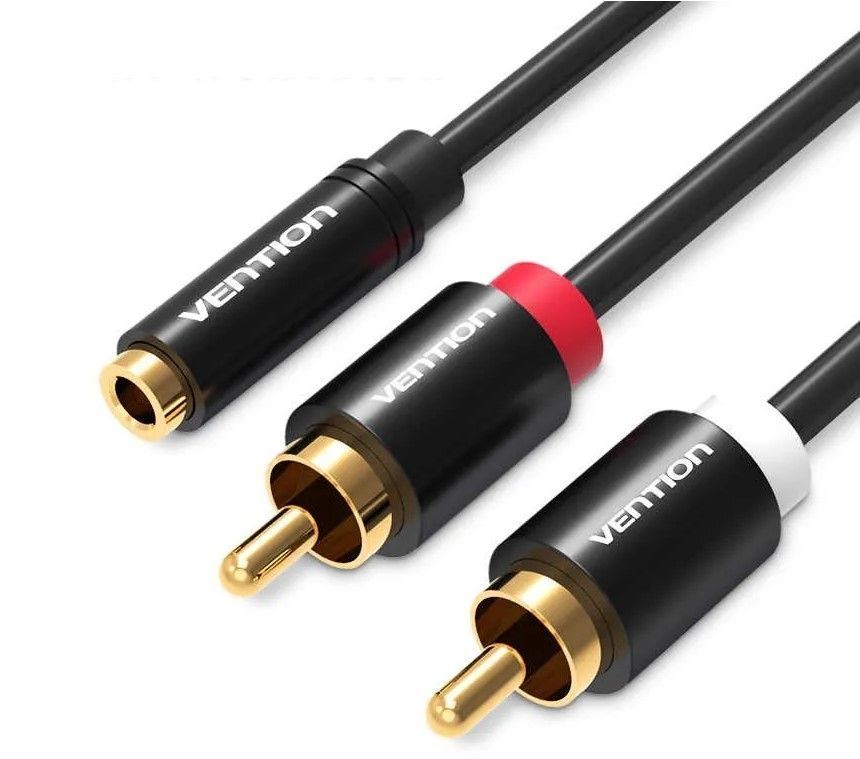 

Кабели miniJack-2RCA VENTION, аудио Jack 3,5 mm F/2RCA M - 1м