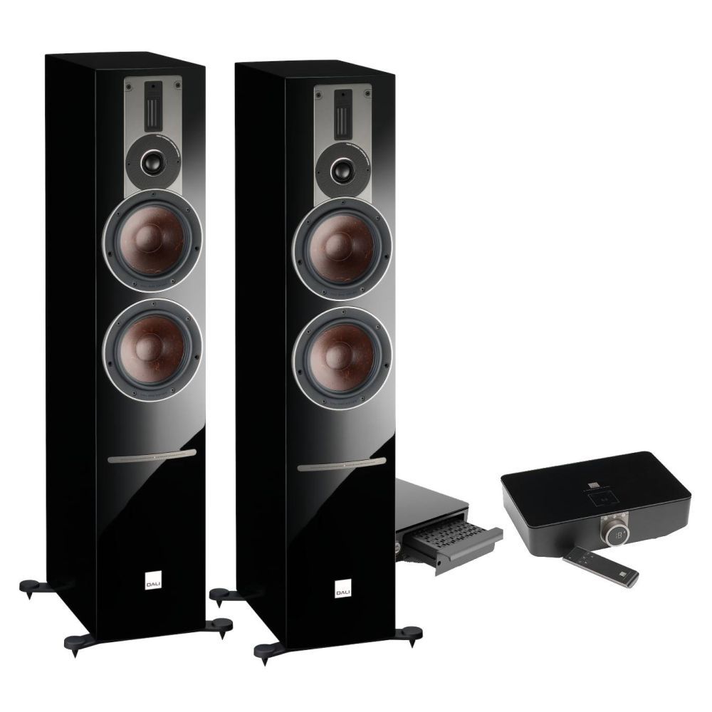 

Напольные колонки Dali, Rubicon 6 C black high gloss + Sound Hub + BluOS