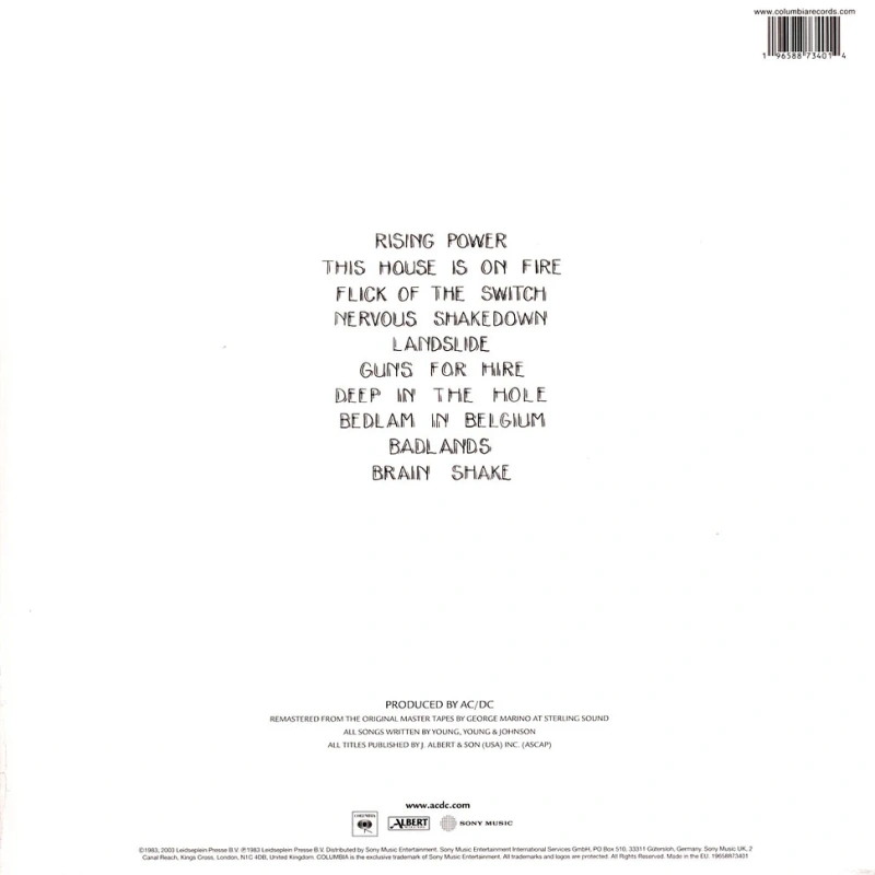 Flick Of The Switch (50th Anniversary Special Edition Gold Vinyl) 