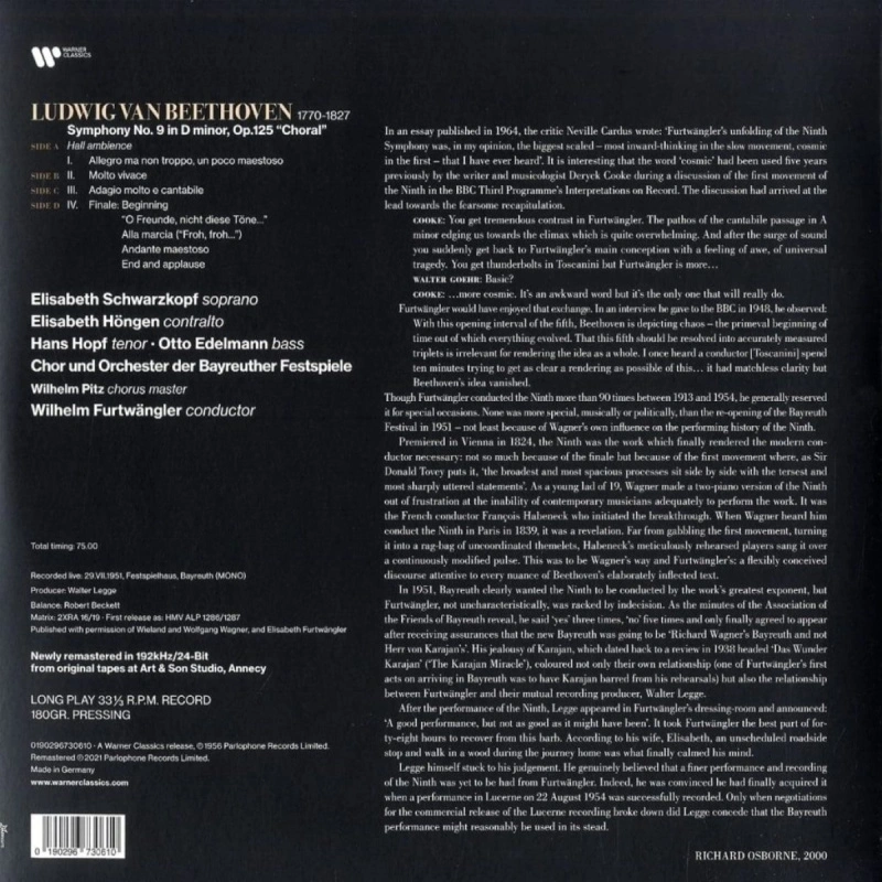 Wilhelm Furtwangler – Symphony No.9 "Choral"