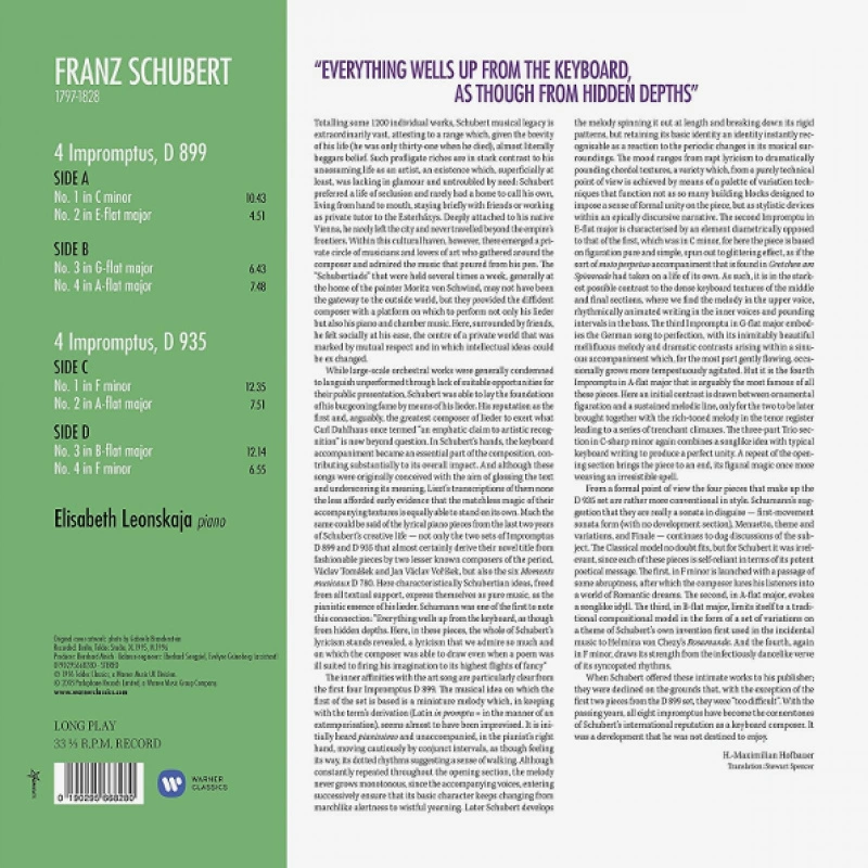 Elisabeth Leonskaja – Schubert: Impromptus D 899 & 935