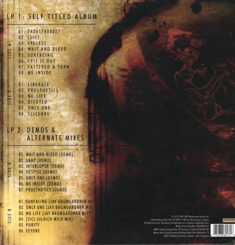 Slipknot (25th Anniversary Deluxe Edition Red And Black Mix Vinyl)