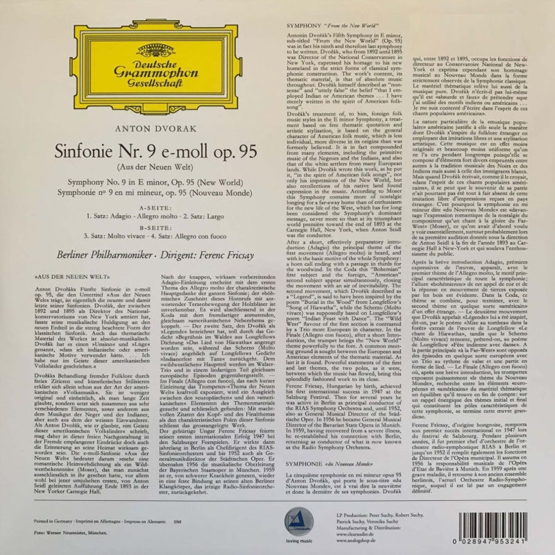 Anton Dvorak: Sinfonie Nr. 9 E-Moll Op. 95 (Nouveau Monde)