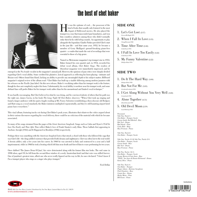 The Best Of Chet Baker (Silver Vinyl) 