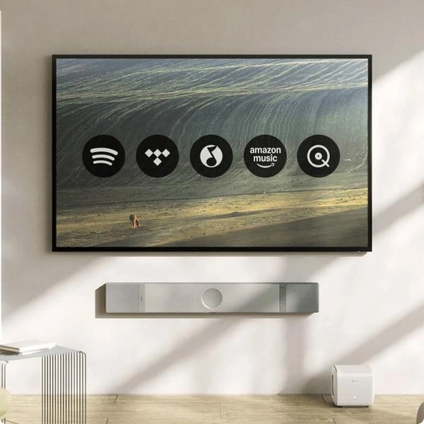 KEF XIO Soundbar Silver Grey