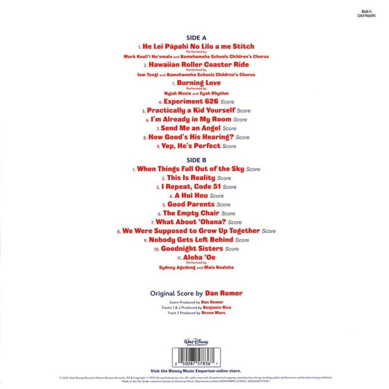 Lilo & Stitch (Blue Translulucent Vinyl)
