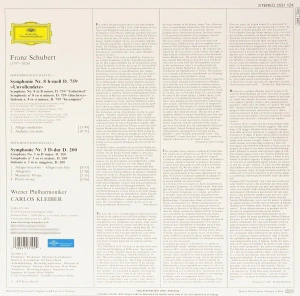 Carlos Kleiber, Wiener Philharmoniker – Schubert: Symphonien Nos. 3 & 8 