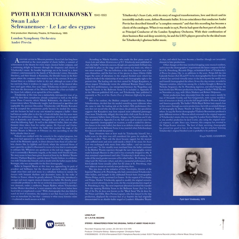 Andre Previn, London Symphony Orchestra, Ida Haendel – Tchaikovsky: Swan Lake (Complete Ballet)