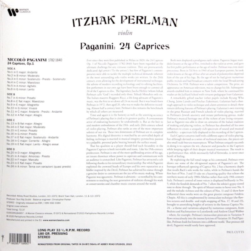 Itzhak Perlman: 24 Caprices