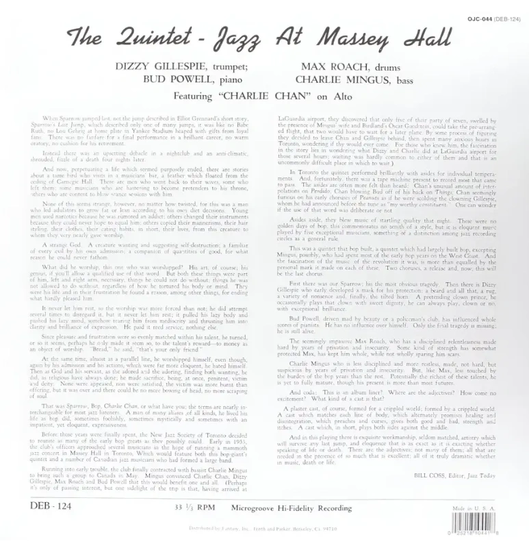 Jazz At Massey Hall (Mono)