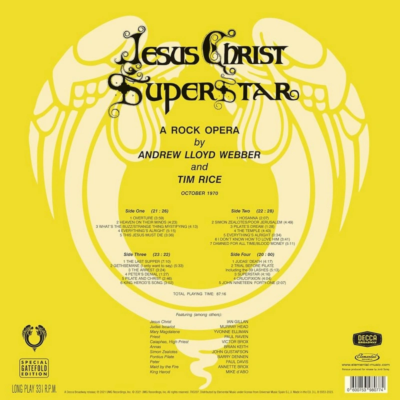 Andrew Lloyd Webber & Tim Rice – Jesus Christ Superstar: A Rock Opera