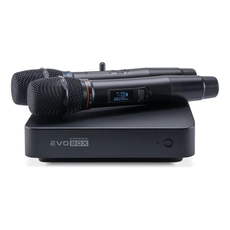Комплект для караоке Evolution EVOBOX PLUS с микрофонами и саундбаром