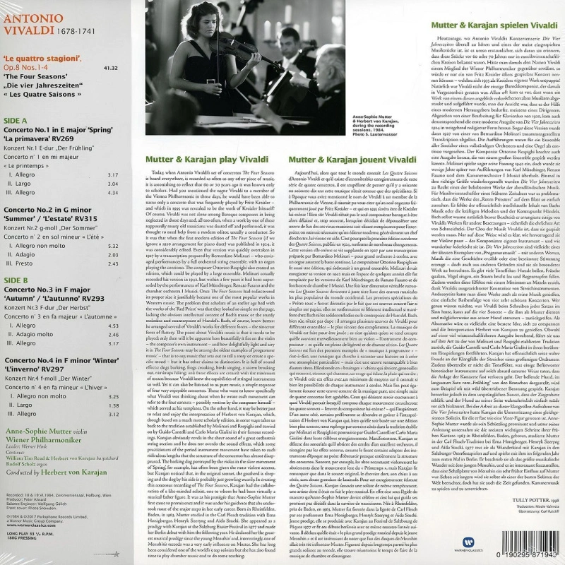 Anne-Sophie Mutter, Wiener Philharmoniker, Herbert Von Karajan – Vivaldi: The Four Seasons