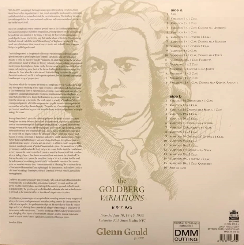 Glenn Gould – The Goldberg Variations 1955 Recording