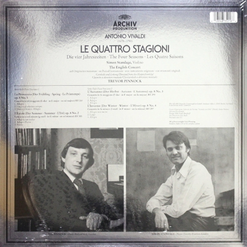 English Concert, Simon Standage, Trevor Pinnock – Vivaldi: Le Quattro Stagioni